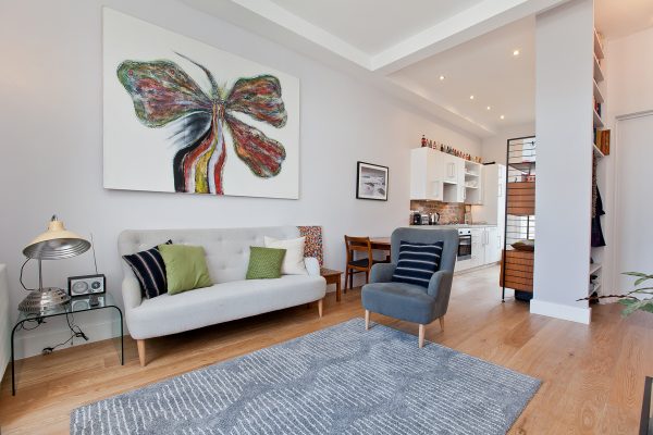 SJR lounge to kitchen from study side